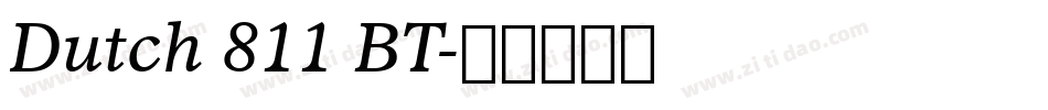 Dutch 811 BT字体转换